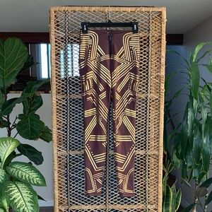 Without Walls WINE/GOLD metallic leggings XS